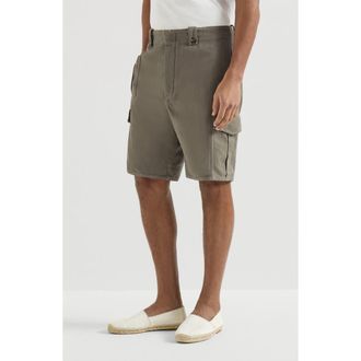 Brunello Cucinelli Bermuda shorts with cargo pockets in Military at Nordstrom, Size 52 It
