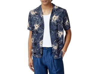 John Varvatos Dan Camp Collar Shirt W792S25 Mens Clothing Lake Blue : 2XL, Modal