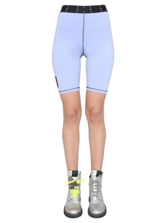 McQ by Alexander McQueen Cyclist Cotton Blend Shorts - Purple