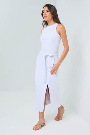 Anatomie Galina Performance Twill Belted Skirt in White at Nordstrom, Size X-Small