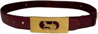 Celine Pre-owned Leren Riem - Dames - Vintage Accessoires - Rood - ONE Size - Leer - Vintage