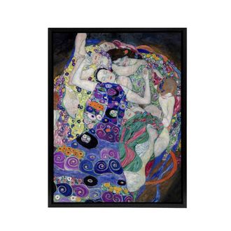 Artery8 The Virgin Maiden Colourful Painting Framed Canvas Wall Art Print Klimt | Size: W24 x H32