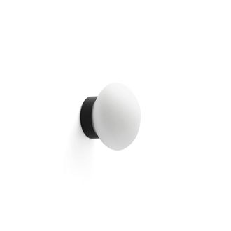 Netlighting Nubo 12cm Globe Wall Lights Matt Black Opal IP44 2700K in White
