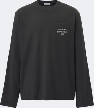 Acne Studios Camiseta en mezcla de algod&oacute;n con efecto desgastado
