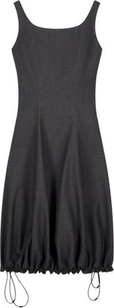 Coperni White Fitted Bodice Bubble Hem Dress