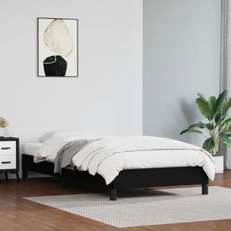 vidaXL Estructura De Cama Sin Colch&oacute;n Cuero Sint&eacute;tico Negro 100x200 Cm Vidaxl