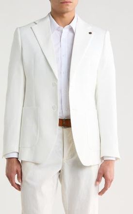 T.R. Premium Slim Fit Cotton Blend Blazer in White at Nordstrom Rack, Size Xx-Large