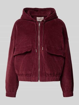 Only Loose Fit Bomberjacke aus Baumwoll-Mix Modell KENZIE in Dunkelrot, Gr&ouml;&szlig;e XS