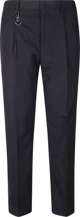 Prada Tailored Katoen Poplin Pantalon - Heren - Nette broeken - Blauw - S - Katoen - Broeken