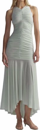 A.L.C. Ayla Ruched Knit Midi Dress In Pale Mint