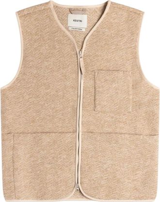 Kestin Bute Vest - Heren - Bodywarmers - Beige - XL - Wol - Jassen