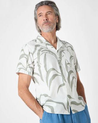 Oliver Sweeney Mens Ravenshead Short Sleeved Shirt in White Cotton - Size X-Large