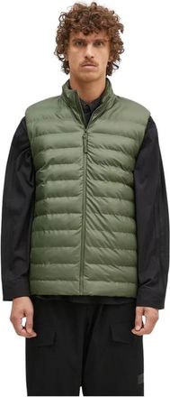 Rains Trekker Vest - Heren - Bodywarmers - Groen - S - Leer - Jassen