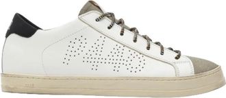 P448 Schoenen, Heren, Wit, 41 EU, Leer, John Sneaker
