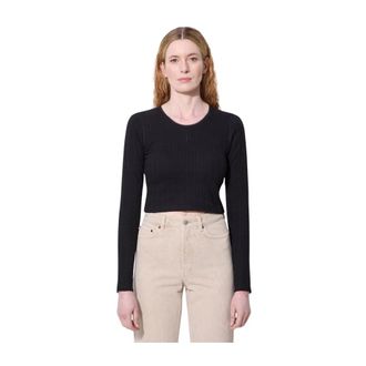 J.W.Anderson Long Sleeve Tops - Dames - Ronde hals truien - Zwart - M - Truien & Vesten