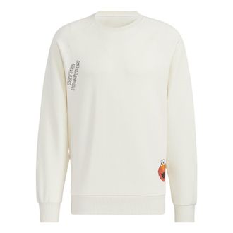 adidas Mens adidas neo x SESAME STREET Crossover Thicken Sports Round Neck Pullover Pink White HM7481