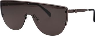 Alexander McQueen Mens Sunglasses Am0457s Ruthenium Grey Ruthenium-Ruthenium-Grey Metal