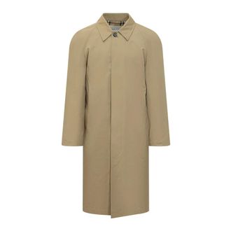 Burberry Lange Auto Jas - Heren - Mantel - Beige - S - Katoen - Jassen