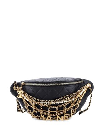 Chanel All About Chains Waist Bag Quilted Lambskin belt bag - women - Calf Leather - One Size - Black