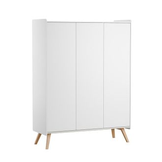 Vox Armoire 3 Portes Vox Vintage Blanc Et Bois