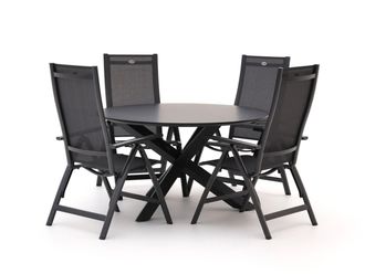 Hartman Hartman Troy/Ferrone &oslash; 130cm dining tuinset 5-delig verstelbaar