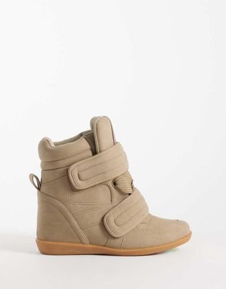 Asos Dahlia sneakers alte con zeppa beige-Neutro
