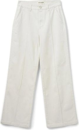 Sofie Schnoor Off White Mid Rise Jeans - Dames - Wijde Broeken - Wit - XL - Katoen - Broeken