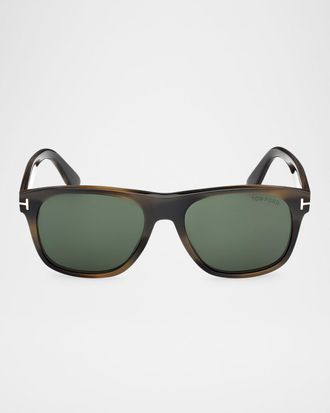 Tom Ford Men & apos;s Marlon-02 Acetate Square Sunglasses