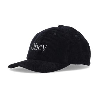 Obey Velvet Curved Visor Strapback Cap Zwart - Heren - Petten - Zwart - ONE Size - Katoen - Accessoires