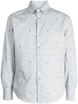 Maison Kitsuné graphic-print cotton shirt - Blue