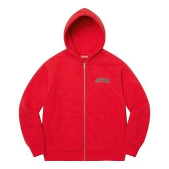 SUPREME Doughboy Zip Up Hooded Sweatshirt Red White SUP-FW22-720