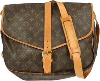 Louis Vuitton Pre-owned Cross Body Bags, female, Brown, Size: ONE SIZE Pre-owned Saumur Handbag