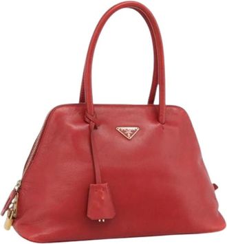 Prada Pre-owned Vintage Hand Bag - Dames - Vintage Handtas - Rood - ONE Size - Leer - Vintage