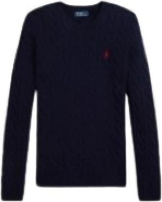 Polo Ralph Lauren Katoenen Poloshirt Trui - Dames - Ronde hals truien - Blauw - M - Katoen - Truien & Vesten