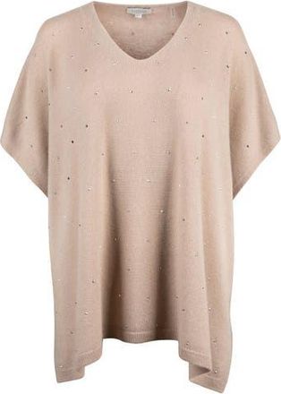 Kinross Cashmere Crystal Vee Popover in Driftwood at Nordstrom