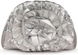 Raf&eacute; New York Aya Frame Clutch in Silver at Nordstrom, Size Small