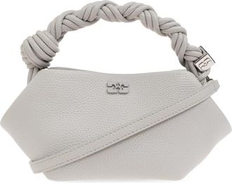 Ganni Eco Leren Tas - Dames - Handtassen - Grijs - ONE Size - Leer - Tassen