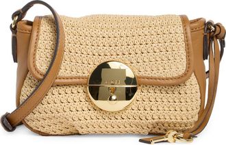 Aim&eacute;e Mini Cannes Flap Crossbody Bag in Raffia Canyon at Nordstrom Rack