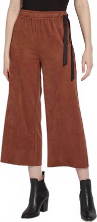 Lyssé Prize Gathered Waist Ankle Pants In Brown