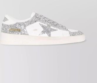 Golden Goose leather glitter low-top sneakers