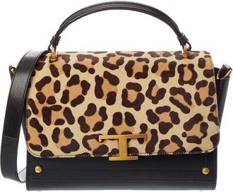 Tod's TodS Piccola Haircalf & Leather Shoulder Bag