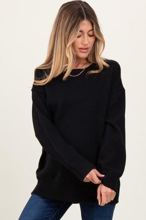 Pinkblush Soft Knit Basic Sweater in Black at Nordstrom, Size X-Small