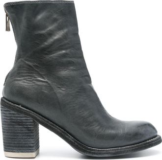 Guidi 85mm leather ankle boots - women - Calf Leather/Calf Leather/Calf Leather - 37.5 - Blue
