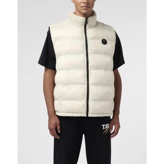 Plein Sport Reversible Lightweight Padded Vest Scratch Men in Grey at Nordstrom, Size Xxx-Large