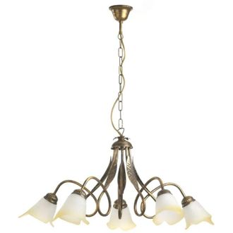 Onli lampadario 5 luci in metallo color bronzo, e14