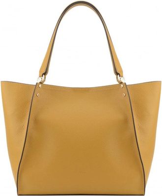 Pourchet Grand sac Hebdo - Dames - Shoppers - Geel - ONE Size - Leer - Tassen