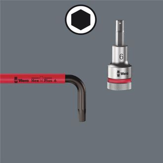 Wera 05022699001 - Juego De Llaves Acodadas, 3950/9 Hex-plus Multicolour Hf Stainless 1 Juego De Llaves Acodadas, M&eacute;tricas, Acero Inoxidable, Con Sistema D