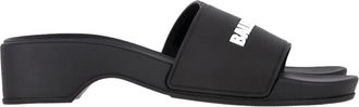 Balenciaga Pre-owned Womens Logo Pool Clog Slides in Black Rubber - Size EU 37