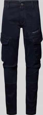 PME Legend Slim Fit Cargohose mit Logo-Print Modell Nordrop in Marine, Größe 31/32
