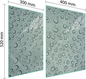 OEM Placa Protectora De Vidrio Para Estufa 70x52 Gotas